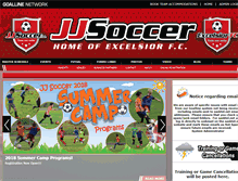 Tablet Screenshot of jjsoccer.ca